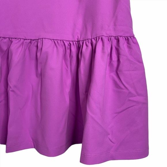 Susana Monaco Fuchsia Pink Strapless Mini Dress Cinched Waist Ruffle Hem Large - Picture 13 of 15